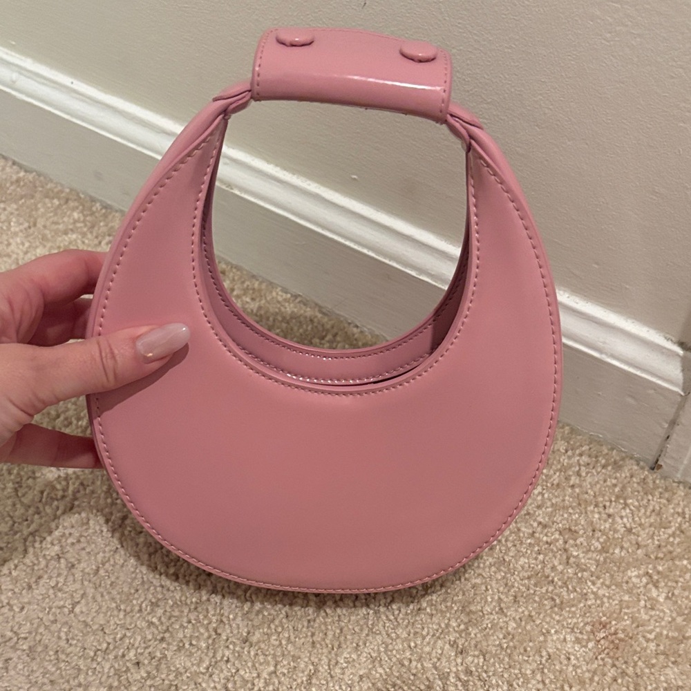 Pink Crescent Shoulder Bag